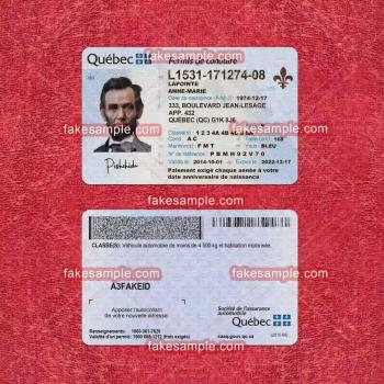 Canada Driver Licence Fake Template